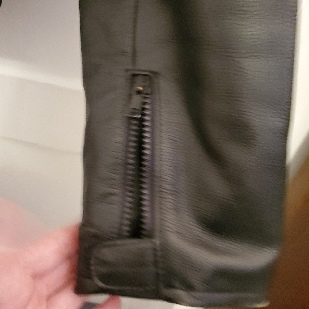 Firstgear thermoliner black leather motorcycle jacket XL - Picture 9 of 16